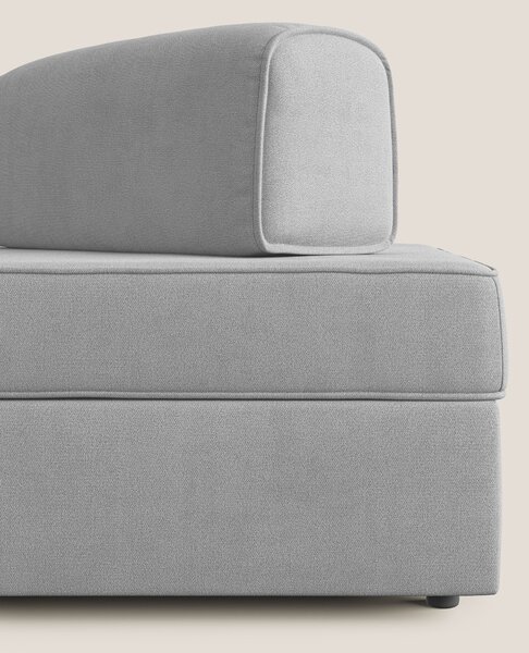 Liberty divano con pouf estraibile e schienali movibili in tessuto mor