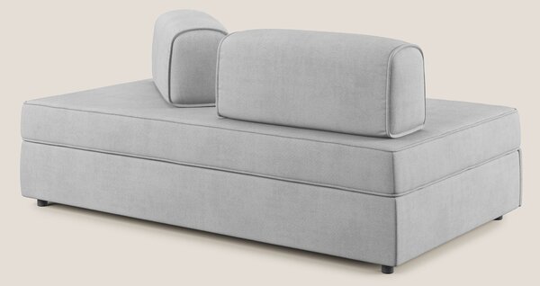 Liberty divano con pouf estraibile e schienali movibili in tessuto mor
