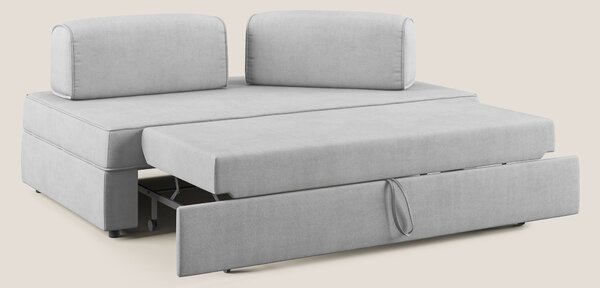 Liberty divano con pouf estraibile e schienali movibili in tessuto mor