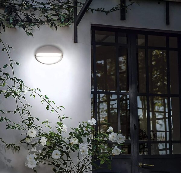 Plafoniera E27 IP54 Bianca 214x142mm mod. Palpebra Colore Bianco