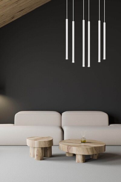 Lampadario a sospensione SELTER 6 WHITE