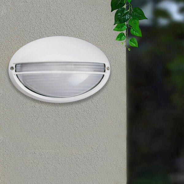 Plafoniera E27 IP54 Bianca 214x142mm mod. Palpebra Colore Bianco