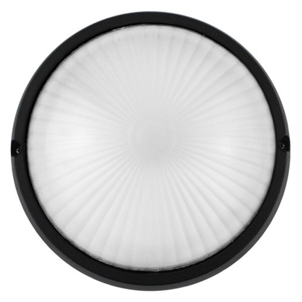 Plafoniera E27 IP54 Nera Ø258mm