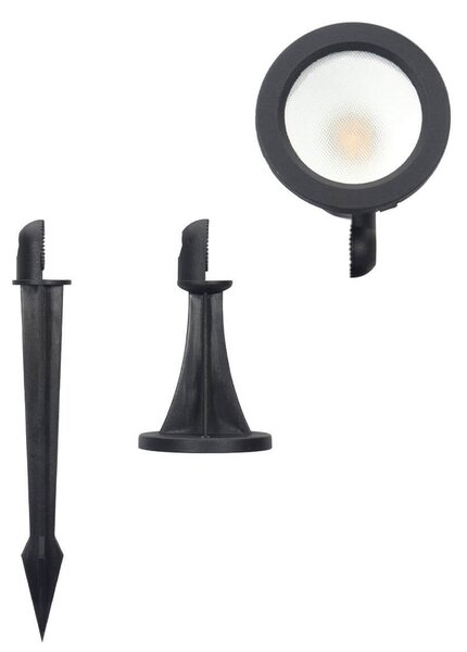 Faretto LED con Picchetto 5W Orientabile Colore Bianco Caldo 3.000K