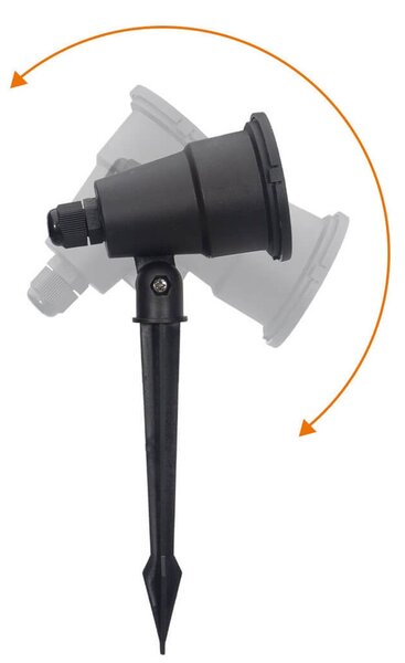 Faretto LED con Picchetto 5W Orientabile Colore Bianco Caldo 3.000K