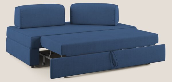Liberty divano con pouf estraibile e schienali movibili in tessuto mor