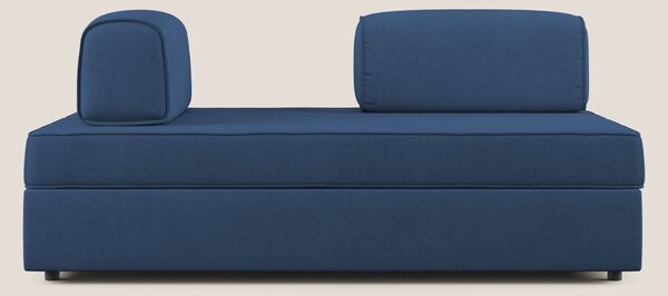 Liberty divano con pouf estraibile e schienali movibili in tessuto mor