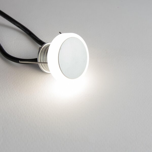 Faretto LED 1W IP65 Tondo Luce Laterale - Professional Colore Bianco Naturale 4.000K
