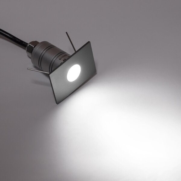 Faretto LED Rettangolare Mini 1W IP67 - PROFESSIONAL Colore Bianco Naturale 4.000K