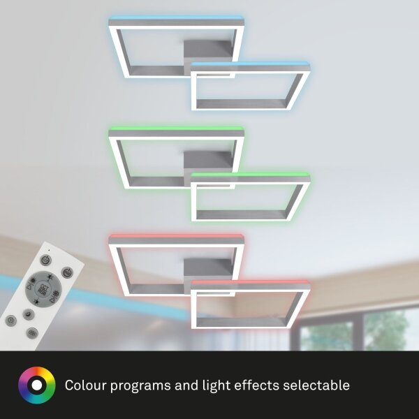 Brilo - LED RGBW Lampadario a plafone dimmerabile FRAME 2xLED/17W/230V 2700-6500K+ +TC