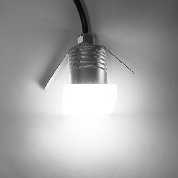Faretto LED 1W IP65 Quadrato Luce Diffusa - Professional Colore Bianco Naturale 4.000K