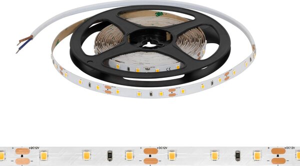 Striscia LED 2835/60 12V 6W/m IP20 5m Colore Bianco Caldo 3.000K