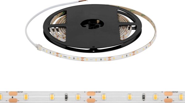 Striscia LED 2835/60 12V 6W/m IP65 5m Colore Bianco Caldo 3.000K