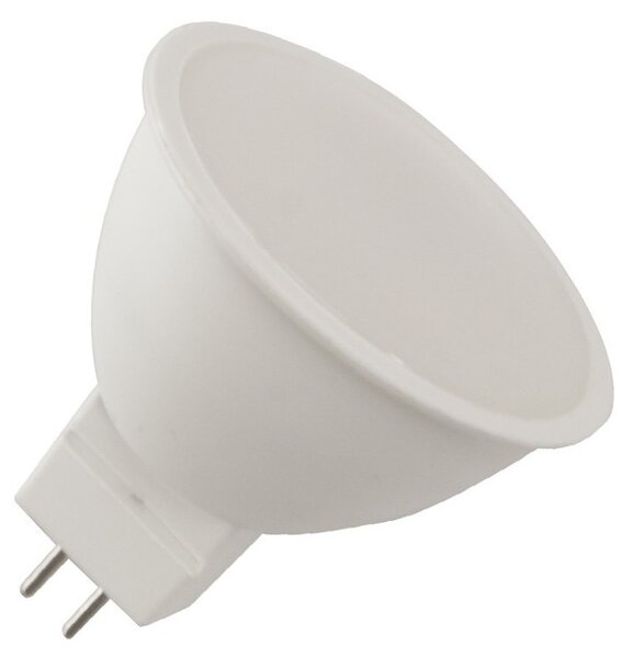 Faretto LED MR16 6W angolo 120° 12/24V AC/DC Colore Bianco Caldo 3.000K