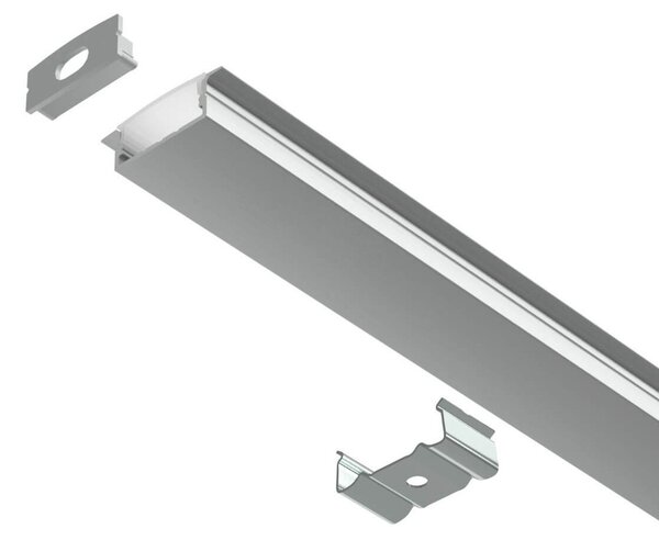 Profilo Incasso per Doppia Striscia LED 1m e 2m Variante Lunghezza Profilo 1 metro