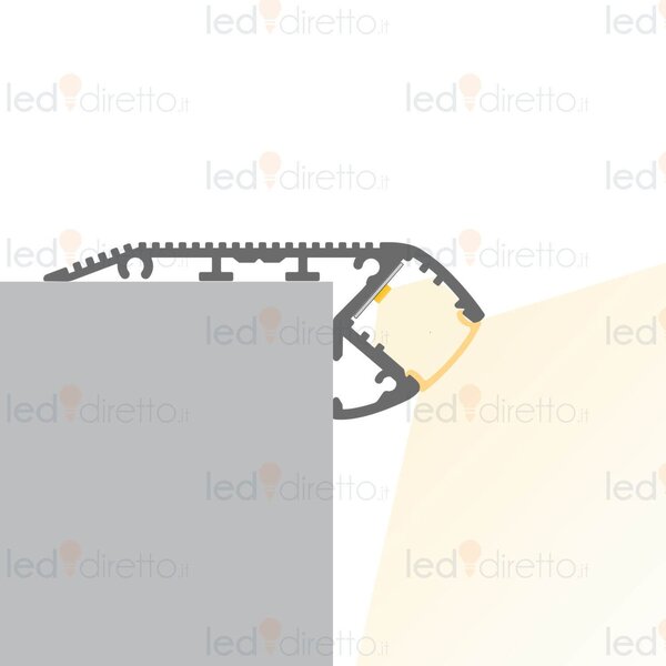 Profilo per Gradini 15m (per striscia LED) Variante Lunghezza 15 Metri