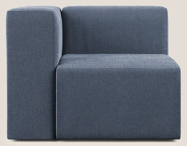 Nettuno modulo angolo/laterale in morbido tessuto bouclè T07 blu
