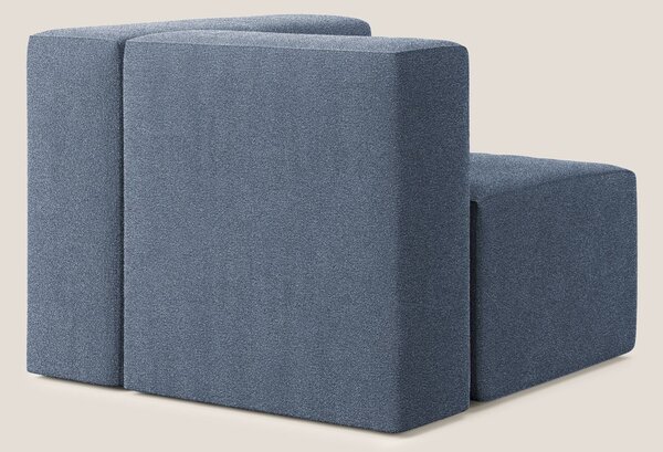 Nettuno modulo angolo/laterale in morbido tessuto bouclè T07 blu