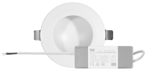 Faro LED da incasso Rotondo Luce INDIRETTA 8W Foro Ø92mm Colore Bianco Caldo 3.000K