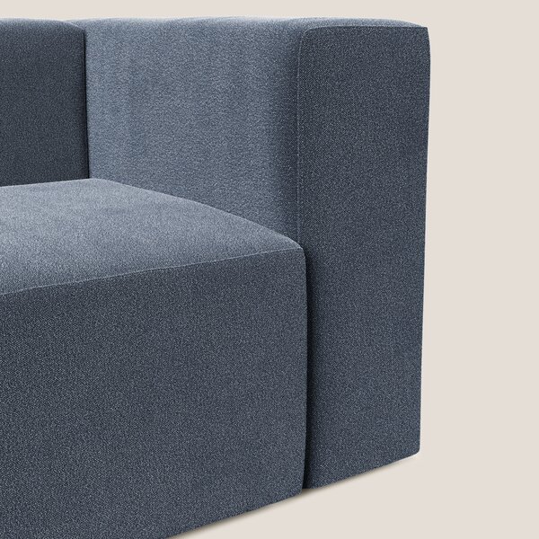 Nettuno modulo angolo/laterale in morbido tessuto bouclè T07 blu