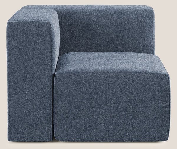 Nettuno modulo angolo/laterale in morbido tessuto bouclè T07 blu