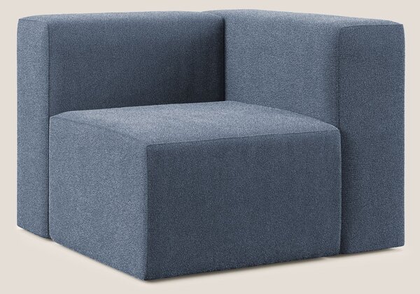 Nettuno modulo angolo/laterale in morbido tessuto bouclè T07 blu