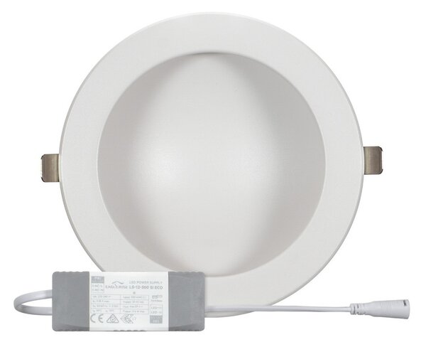 Faro LED da incasso Rotondo Luce INDIRETTA 20W Foro Ø155mm Colore Bianco Caldo 3.000K