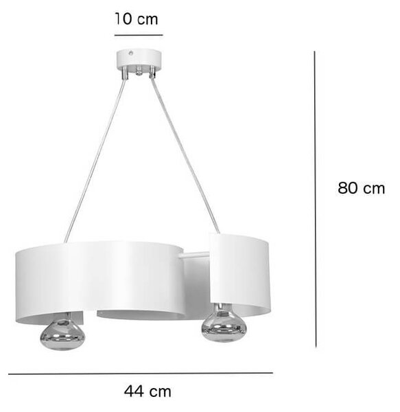 Lampadario a Sospensione VIXON 2 WHITE o Black