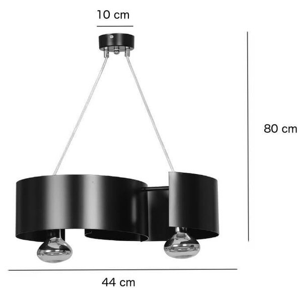Lampadario a Sospensione VIXON 2 WHITE o Black