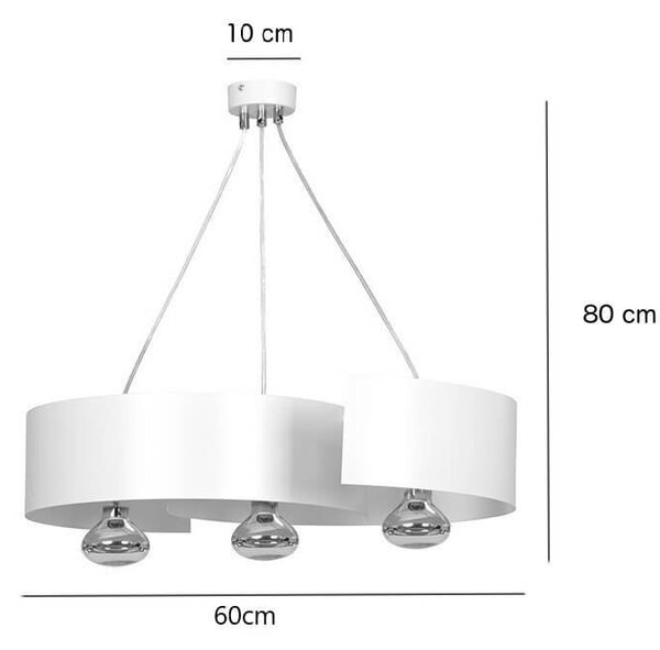 Lampadario a Sospensione VIXON 3 White o Black