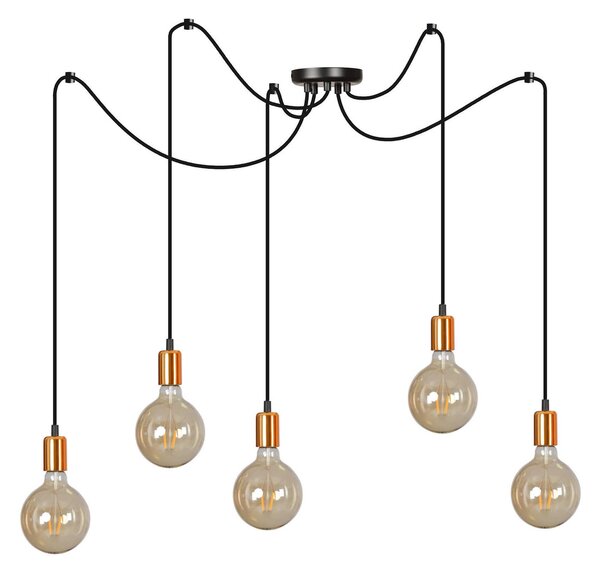 Lampadario a Sospensione SPARK 5 BLACK