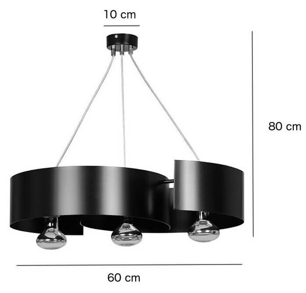 Lampadario a Sospensione VIXON 3 White o Black