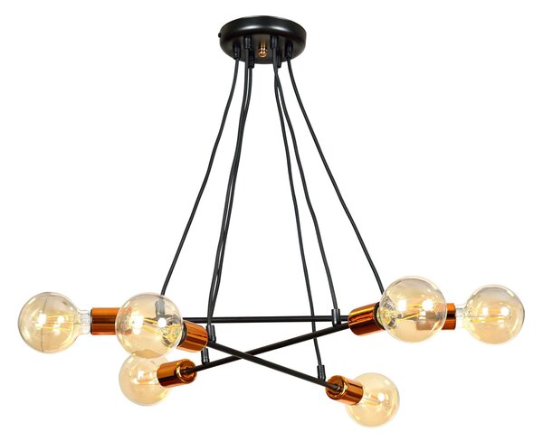 Lampadario a Sospensione BRAVO 6 BLACK