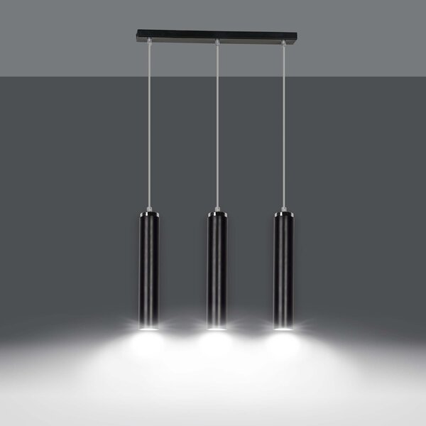 Lampadario a Sospensione in Acciaio 3xGU10 LUNA 3 da interno