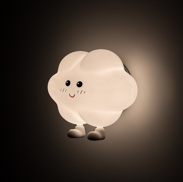 Rabalux 76045 - Luce notturna LED per bambini DREAMIES, ricaricabile e dimmerabile con controllo touch, 2,7W/5V 200mAh, a forma di nuvola