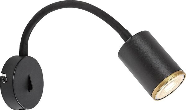 Rabalux 73111 - Faretto da parete NOLIE 1x GU10/15W/230V nero