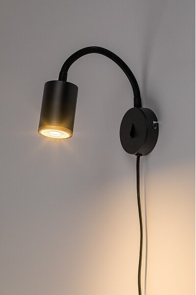 Rabalux 73111 - Faretto da parete NOLIE 1x GU10/15W/230V nero