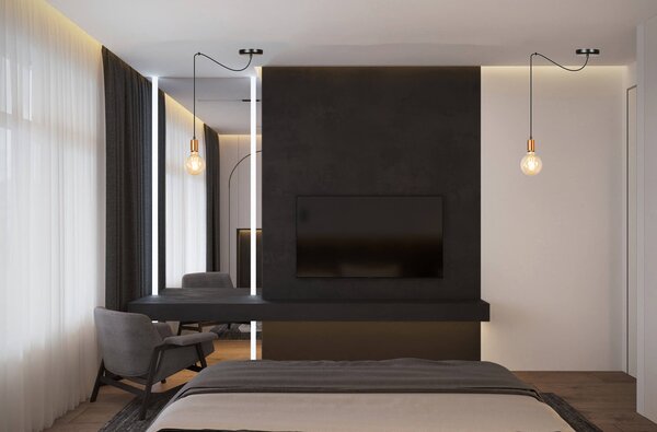Lampadario Spark 1 White o Black