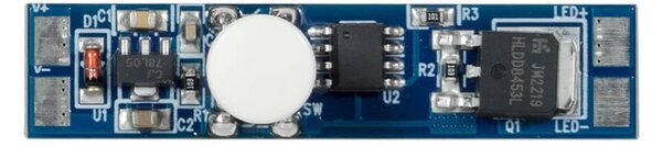 Interruttore Dimmer con micro tasto e memoria 12/24Vdc per Profili e Strisce LED