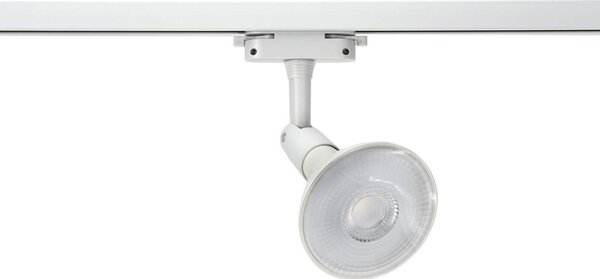 Faro E27 per binario monofase - Bianco - Orientabile Colore Bianco