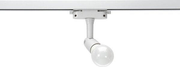 Faro E27 per binario monofase - Bianco - Orientabile Colore Bianco