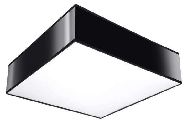Plafoniera da Soffitto Quadrata in PVC 2xE27 HORUS 35 Nera da interno