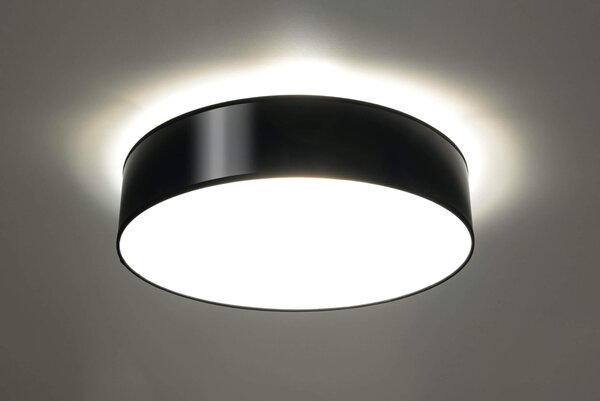Plafoniera da Soffitto Rotonda in PVC 3xE27 ARENA 45 Nera da interno