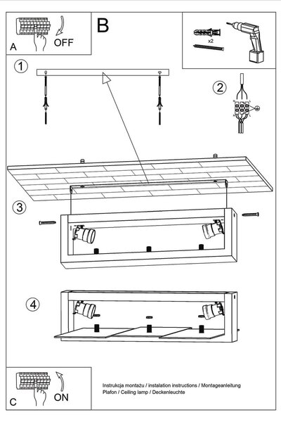 Plafoniera da Soffitto Legno Wenge e Vetro 2xE27 FENIKS 2 da Interno
