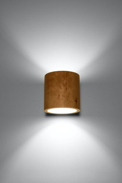 Applique da Parete in Legno Naturale ORBIS 1 G9 da interno