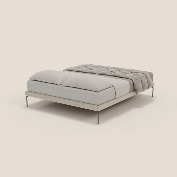 Ring sommier sfoderabile con piedi alti 24 cm in tessuto impermeabile