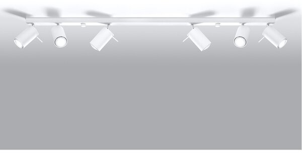 Plafoniera da soffitto in Acciaio 6xGU10 RING 6L Bianca da interno