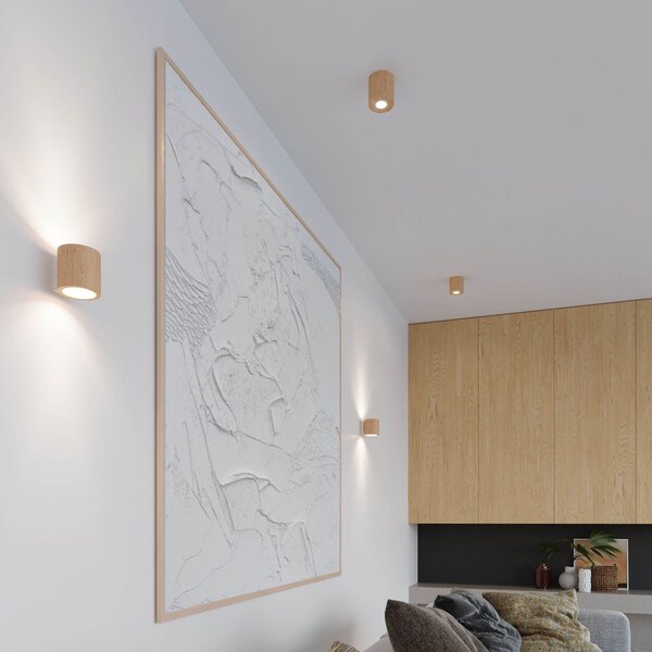 Plafoniera ORBIS Natural Wood da soffitto