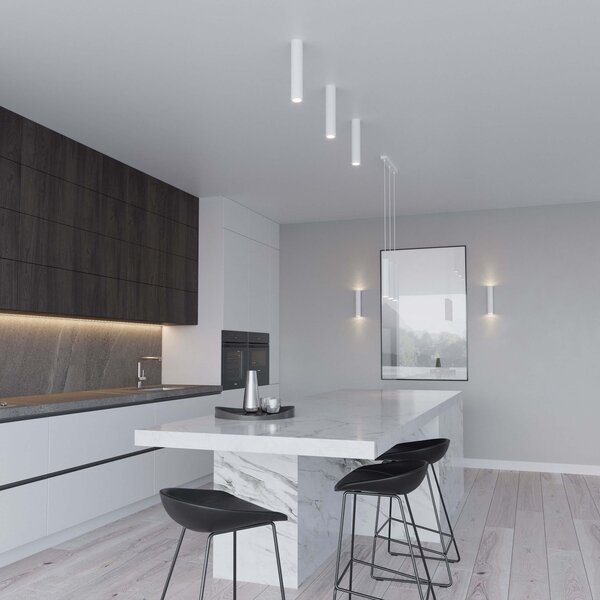 Plafoniera da soffitto in Acciaio LAGOS GU10 Bianca da interno