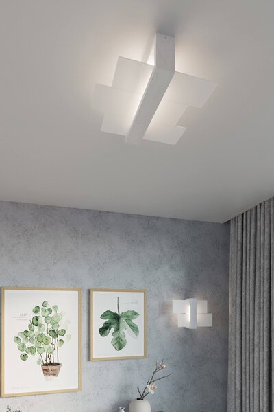 Plafoniera da Soffitto in Legno e Vetro 2xE27 FENIKS 2 da Interno
